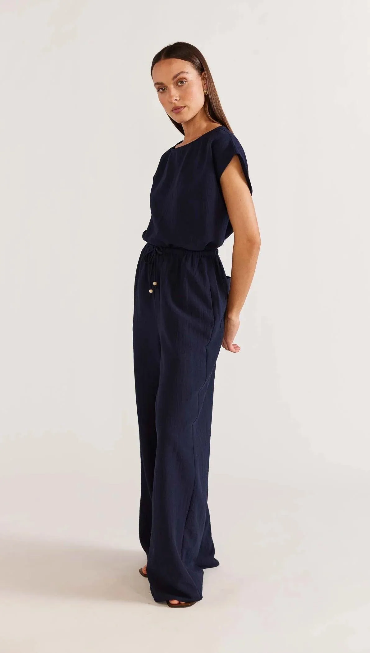 Staple the Label Remy Box Top in Navy