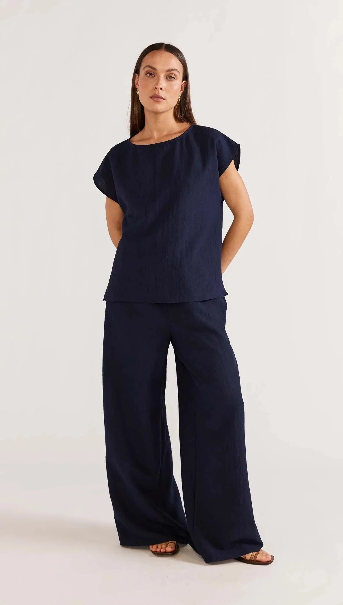 Staple the Label Remy Box Top in Navy