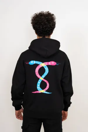 The Infinity Snakes of Time Men's Zip Hoody (Back Print)
