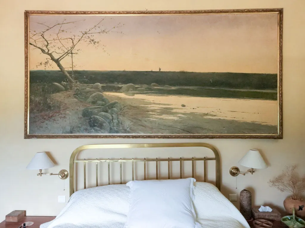 Very large 19th-century river landscape, Tomás Sans Corbella (Barcelona, 1869 – 1911) - 55 x 109½"