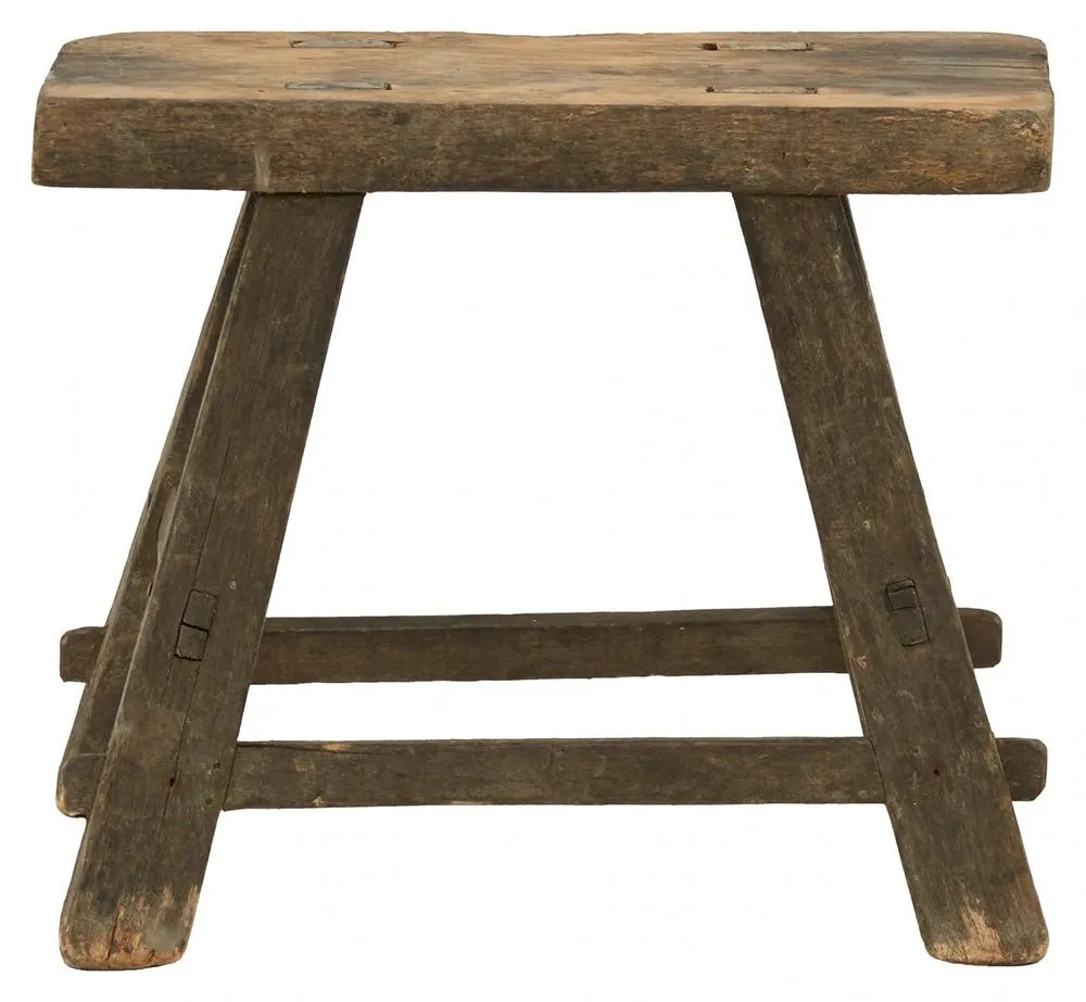 Vintage Tongue and Groove Wood Stool