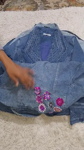 Y2k Denim unique beaded jackets - 12 pcs